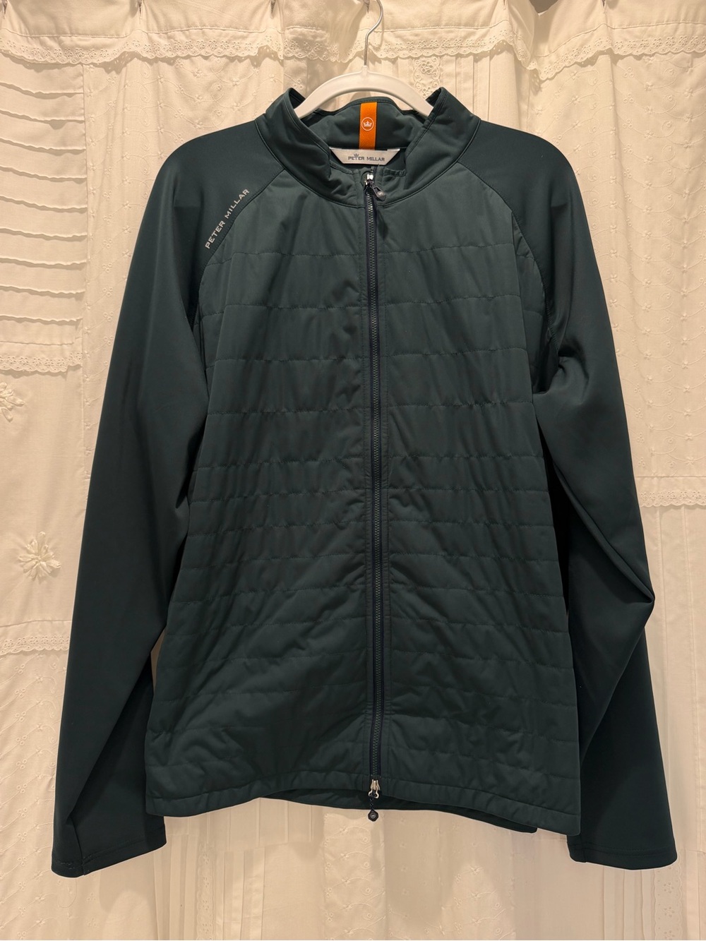 Peter Millar Dark Green Quilted Lightweight Jacket